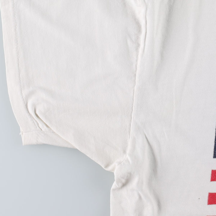 90'S ONEITA POWER-T American flag print T-shirt, men's size XL equivalent, vintage. cotton white type Vintage Second Hand