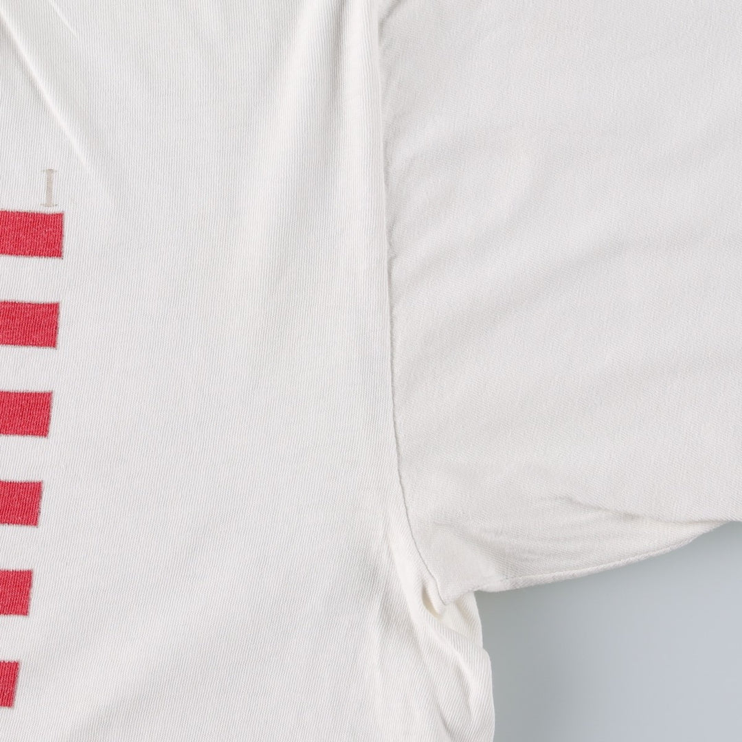 90'S ONEITA POWER-T American flag print T-shirt, men's size XL equivalent, vintage. cotton white type Vintage Second Hand