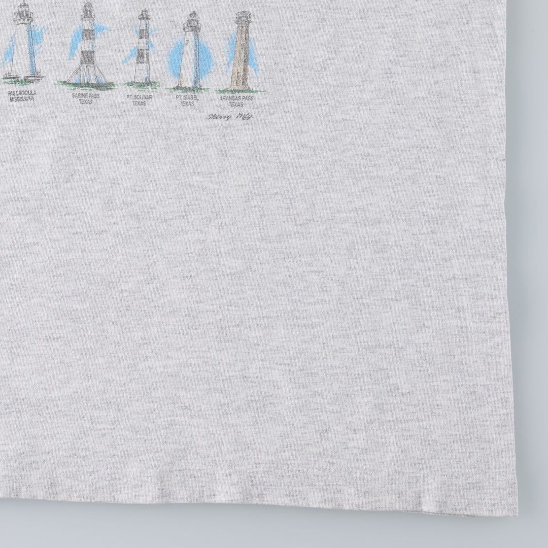 90'S SHERRY'S Print T-Shirt, Made in USA, Men's XL equivalent. cotton gray type Vintage Second Hand