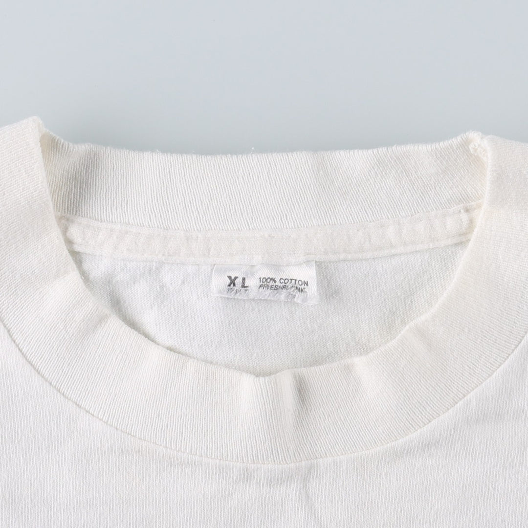 90'S printed T-shirt, men's size XL cotton white type Vintage Second Hand