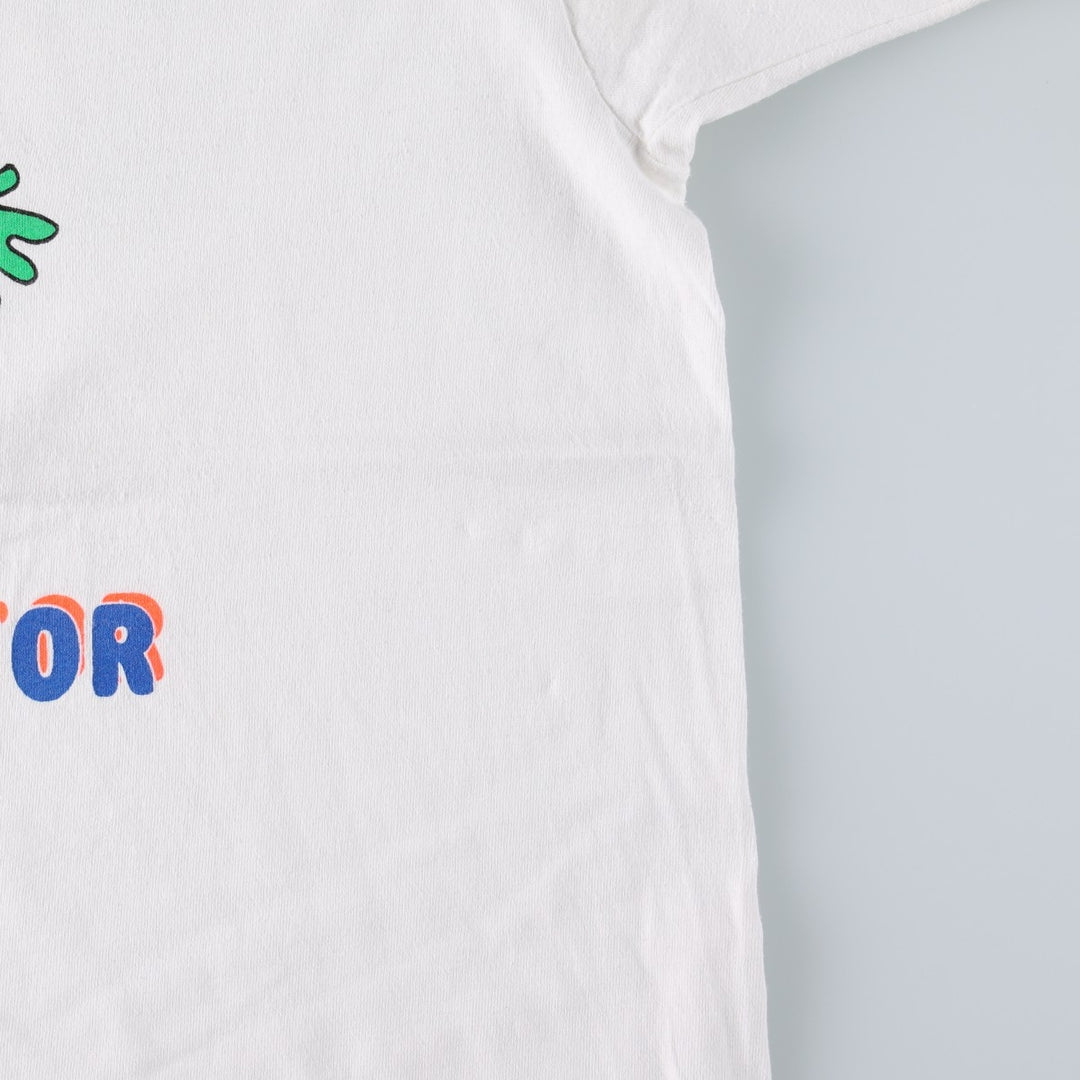 90'S printed T-shirt, men's size XL cotton white type Vintage Second Hand