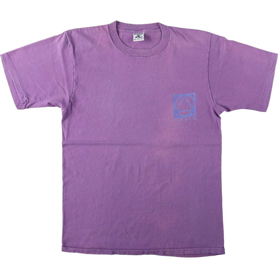 90'S HOBIE Surf Skate T-Shirt, Made in USA, Men's XL equivalent, Vintage cotton purple type Vintage Second Hand