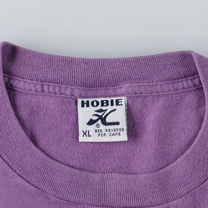 90'S HOBIE Surf Skate T-Shirt, Made in USA, Men's XL equivalent, Vintage cotton purple type Vintage Second Hand