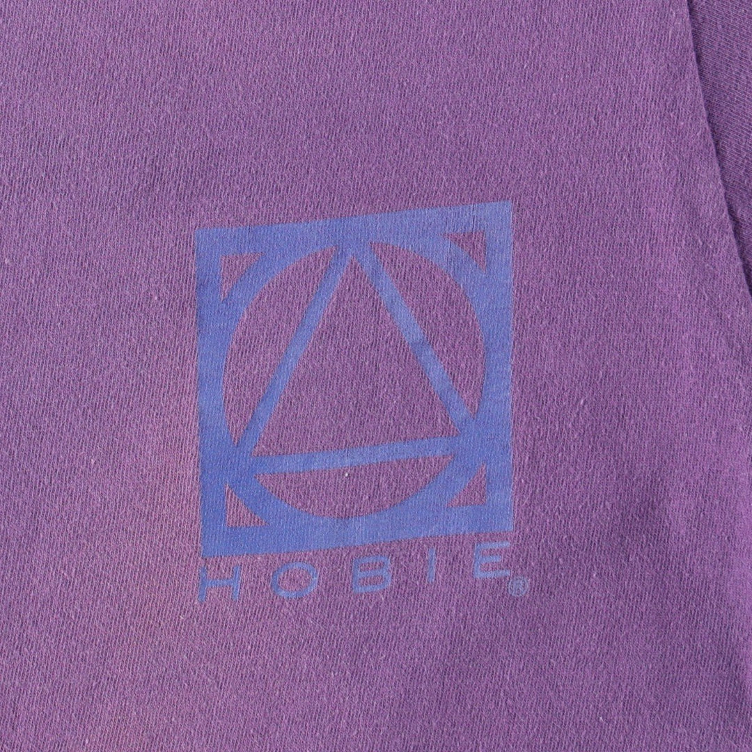 90'S HOBIE Surf Skate T-Shirt, Made in USA, Men's XL equivalent, Vintage cotton purple type Vintage Second Hand