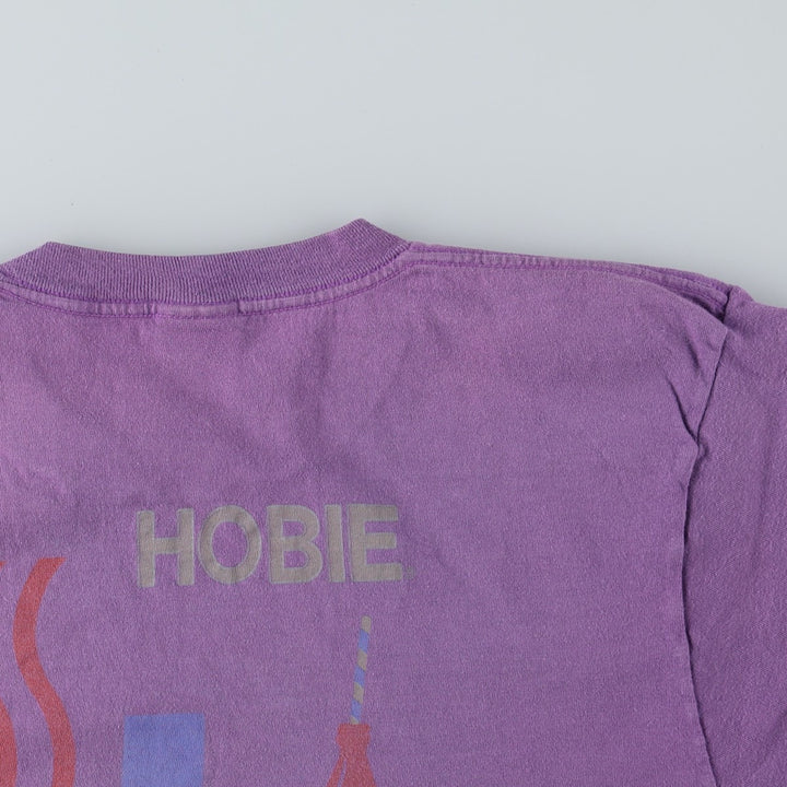 90'S HOBIE Surf Skate T-Shirt, Made in USA, Men's XL equivalent, Vintage cotton purple type Vintage Second Hand