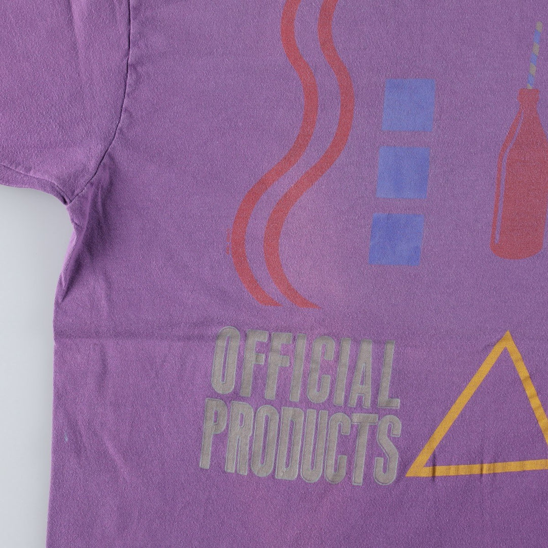 90'S HOBIE Surf Skate T-Shirt, Made in USA, Men's XL equivalent, Vintage cotton purple type Vintage Second Hand