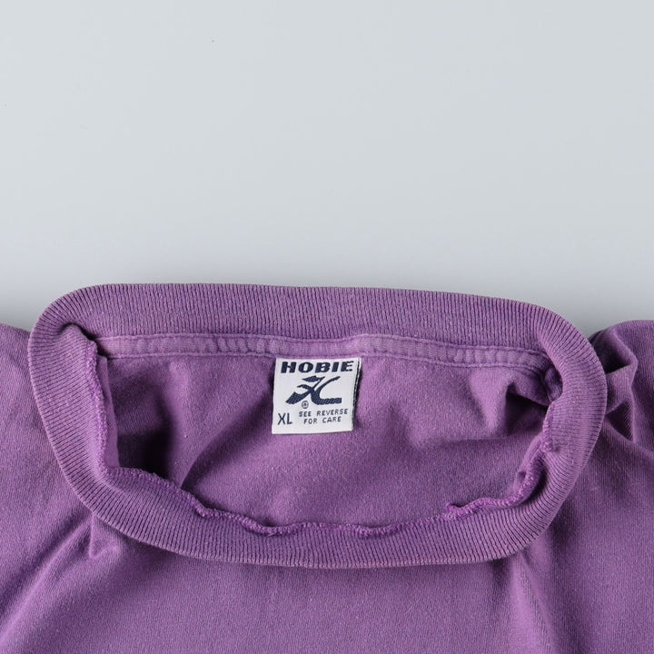90'S HOBIE Surf Skate T-Shirt, Made in USA, Men's XL equivalent, Vintage cotton purple type Vintage Second Hand