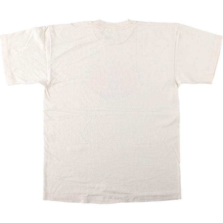 90'S Fruit of the Loom SCREEN STARS print T-shirt, Made in USA, Men's size L equivalent, Vintage cotton pale white type Vintage Second Hand