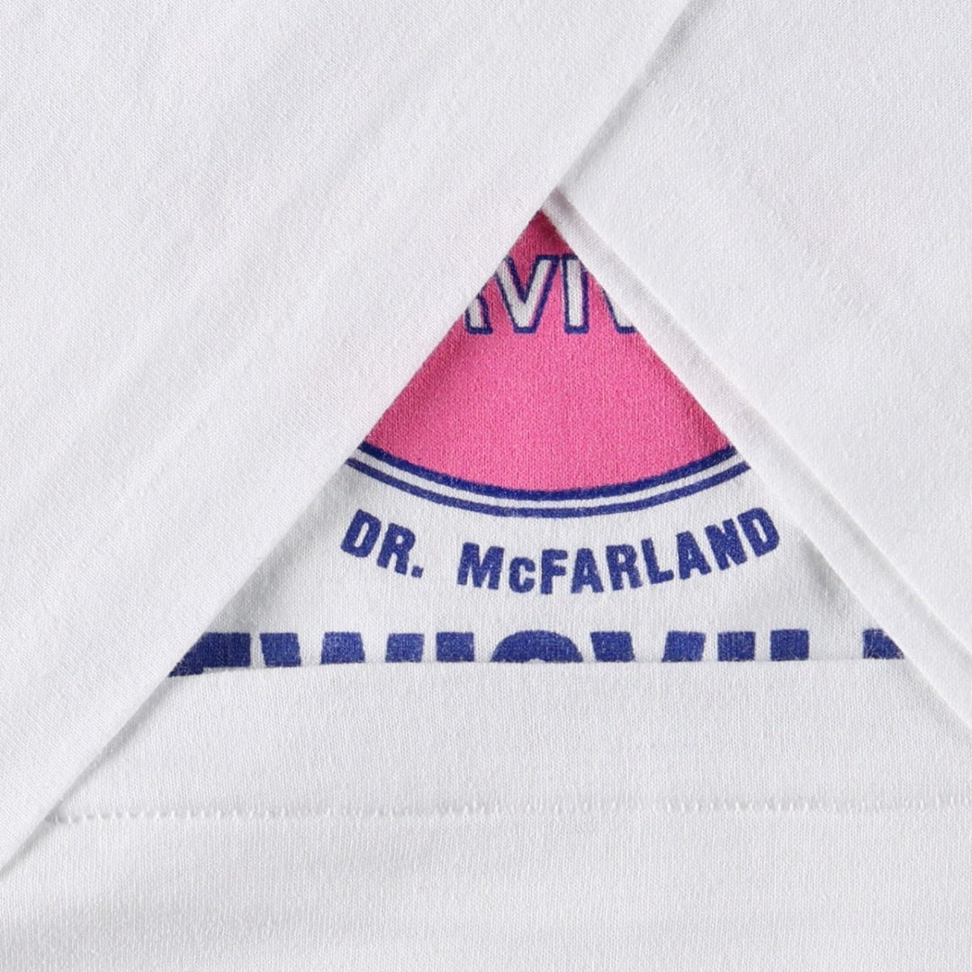 90'S Hanes HEAVYWEIGHT 50 cotton white type Vintage Second Hand