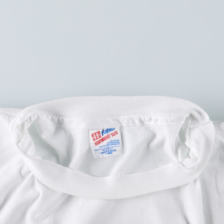 90'S Hanes HEAVYWEIGHT 50 cotton white type Vintage Second Hand