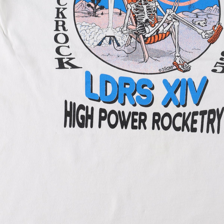 90'S Murina Print T-Shirt, Made in USA, Men's Size M (Equivalent), Vintage cotton white type Vintage Second Hand