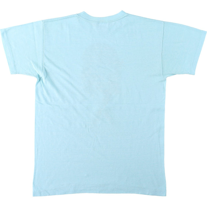 90'S Printed T-Shirt, Made in USA, Men's Size M (Equivalent), Vintage cotton Blue type light blue Vintage Second Hand