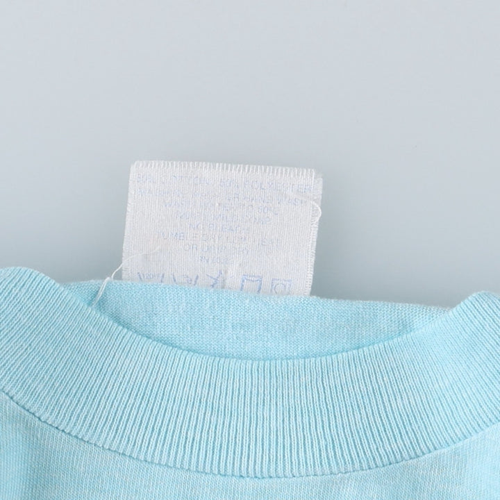 90'S Printed T-Shirt, Made in USA, Men's Size M (Equivalent), Vintage cotton Blue type light blue Vintage Second Hand