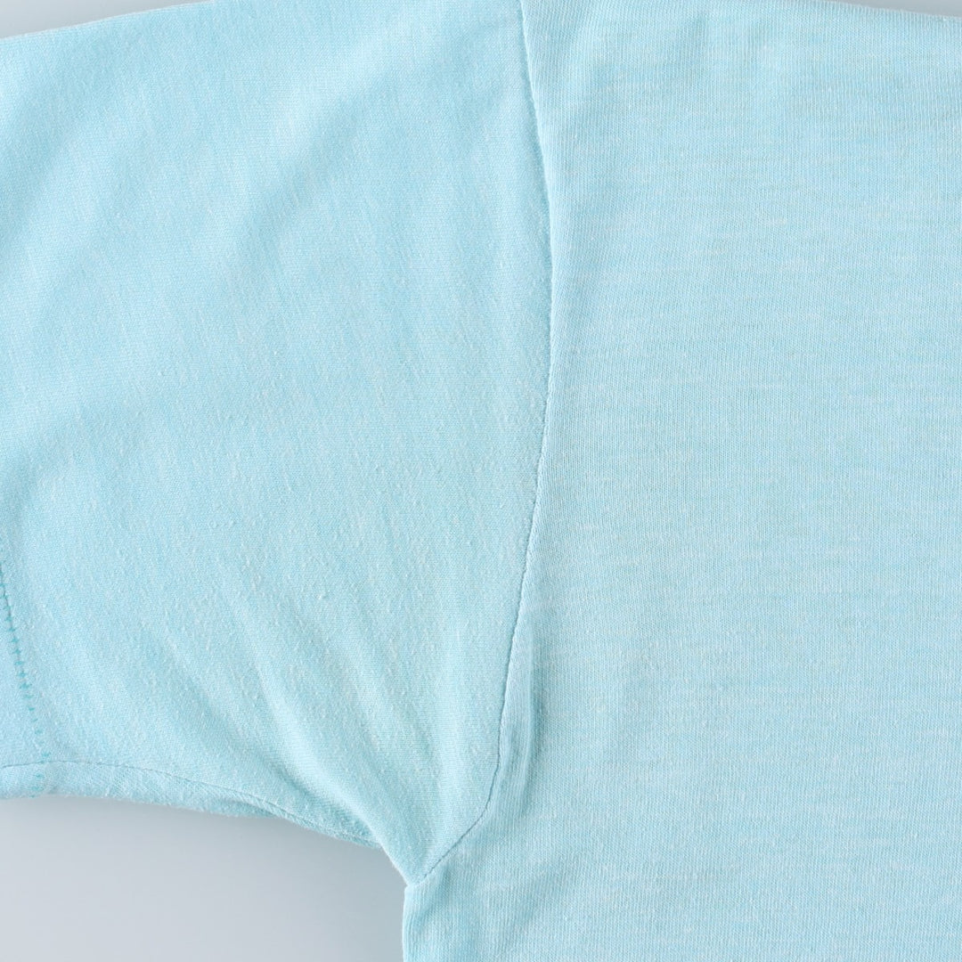 90'S Printed T-Shirt, Made in USA, Men's Size M (Equivalent), Vintage cotton Blue type light blue Vintage Second Hand