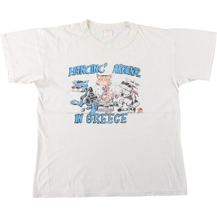 90'S Animal Pattern Print T-Shirt, Men's Size M (Equivalent), Vintage unclear white type Vintage Second Hand