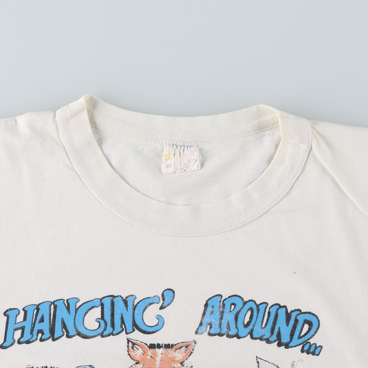 90'S Animal Pattern Print T-Shirt, Men's Size M (Equivalent), Vintage unclear white type Vintage Second Hand