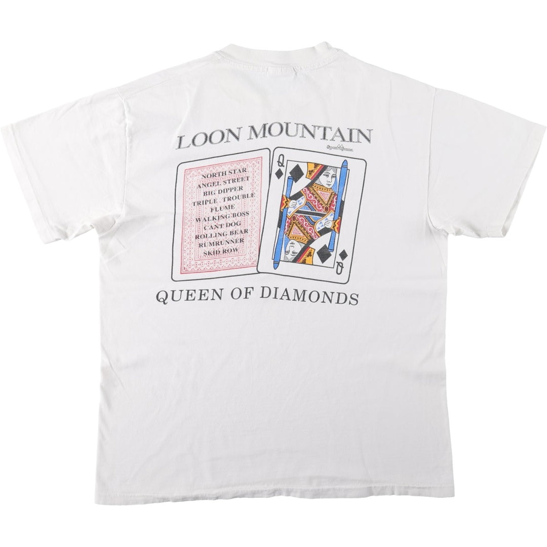 Vintage 90'S Hanes printed T-shirt, made in the USA, size L for men cotton white type Vintage Second Hand