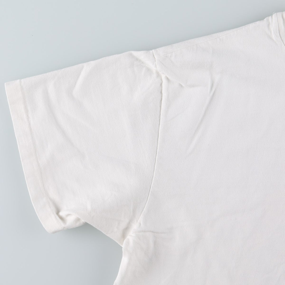 Vintage 90'S Hanes printed T-shirt, made in the USA, size L for men cotton white type Vintage Second Hand