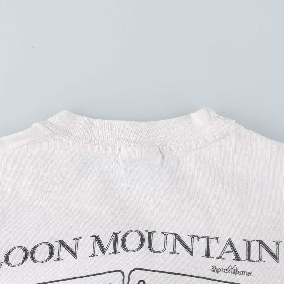 Vintage 90'S Hanes printed T-shirt, made in the USA, size L for men cotton white type Vintage Second Hand