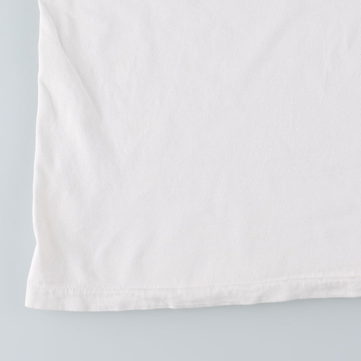 Vintage 90'S Hanes printed T-shirt, made in the USA, size L for men cotton white type Vintage Second Hand