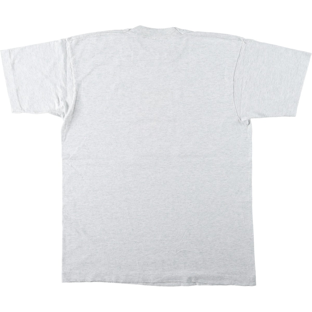 90'S Fruit of the Loom printed T-shirt, made in the USA, men's size L, vintage cotton gray type Vintage Second Hand