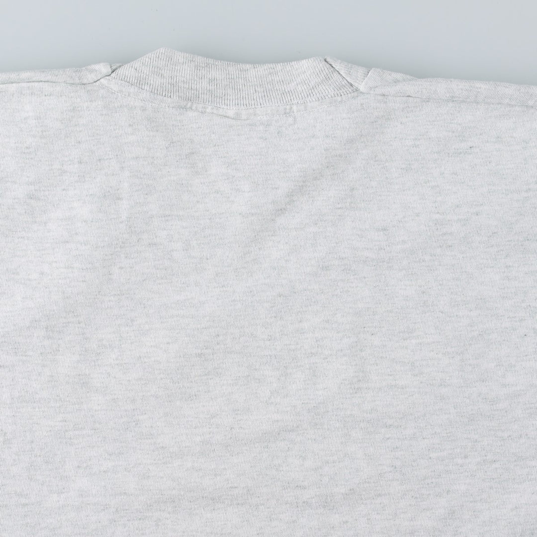 90'S Fruit of the Loom printed T-shirt, made in the USA, men's size L, vintage cotton gray type Vintage Second Hand