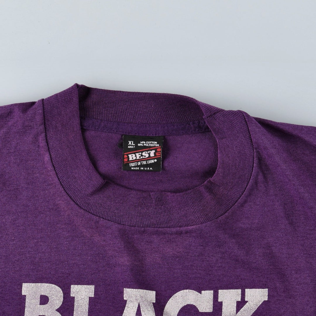 90'S Fruit of the Loom Best Printed T-shirt, Made in USA, Men's XL, Vintage cotton purple type Vintage Second Hand