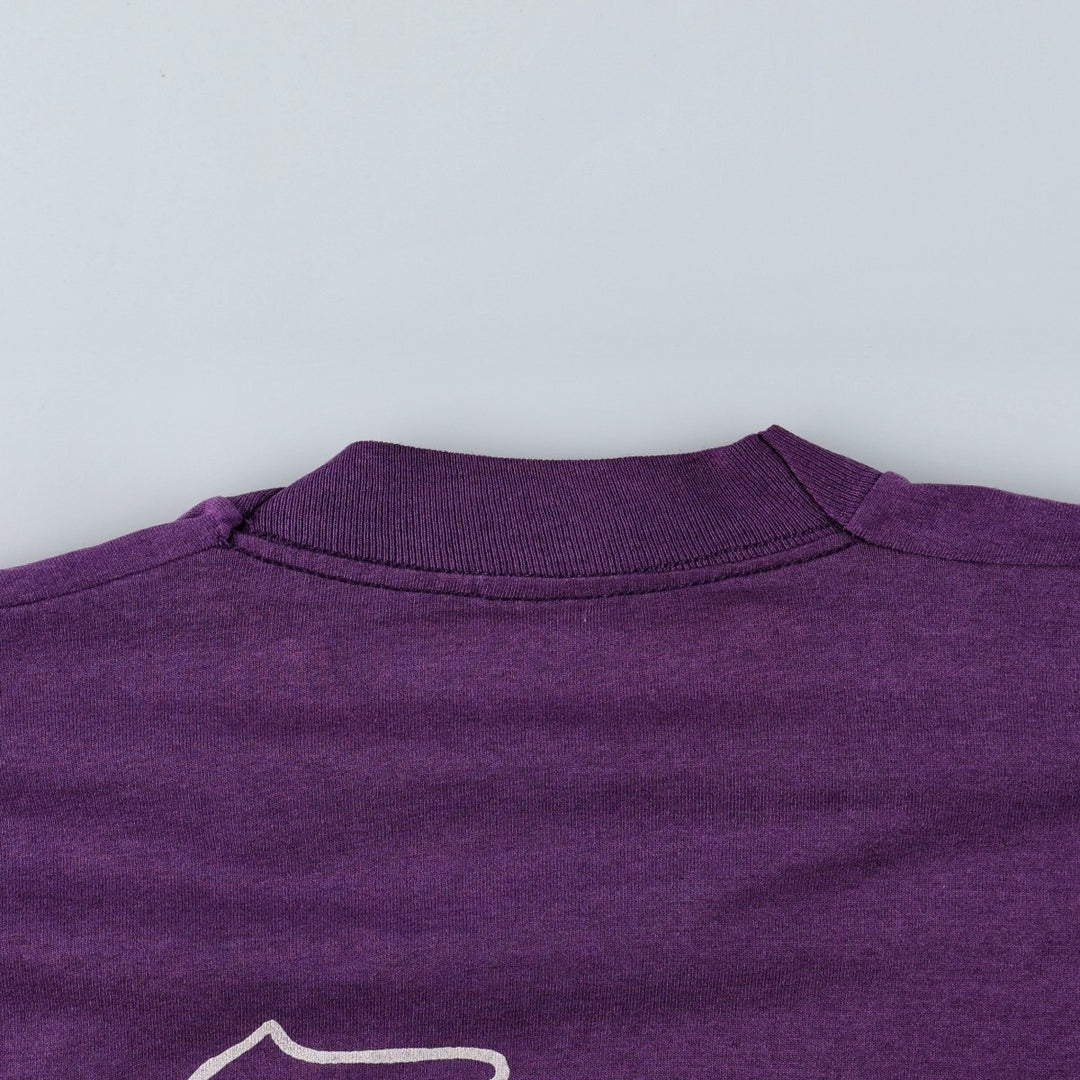 90'S Fruit of the Loom Best Printed T-shirt, Made in USA, Men's XL, Vintage cotton purple type Vintage Second Hand
