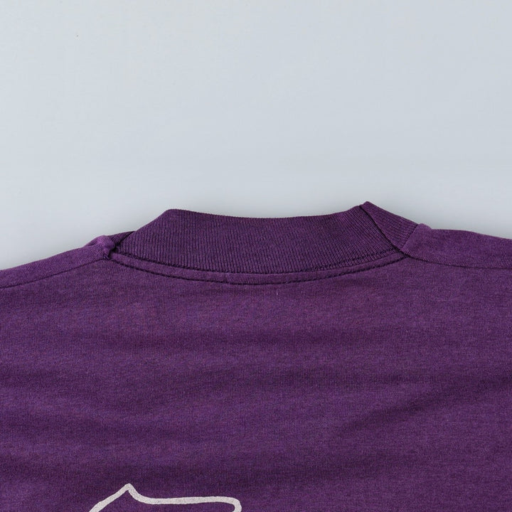 90'S Fruit of the Loom Best Printed T-shirt, Made in USA, Men's XL, Vintage cotton purple type Vintage Second Hand