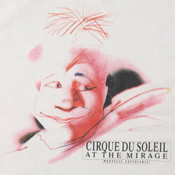 90'S Jerzees CIRQUE DU SOLEIL Print T-Shirt, Made in USA, Men's Size L (approx.), Vintage cotton white type Vintage Second Hand