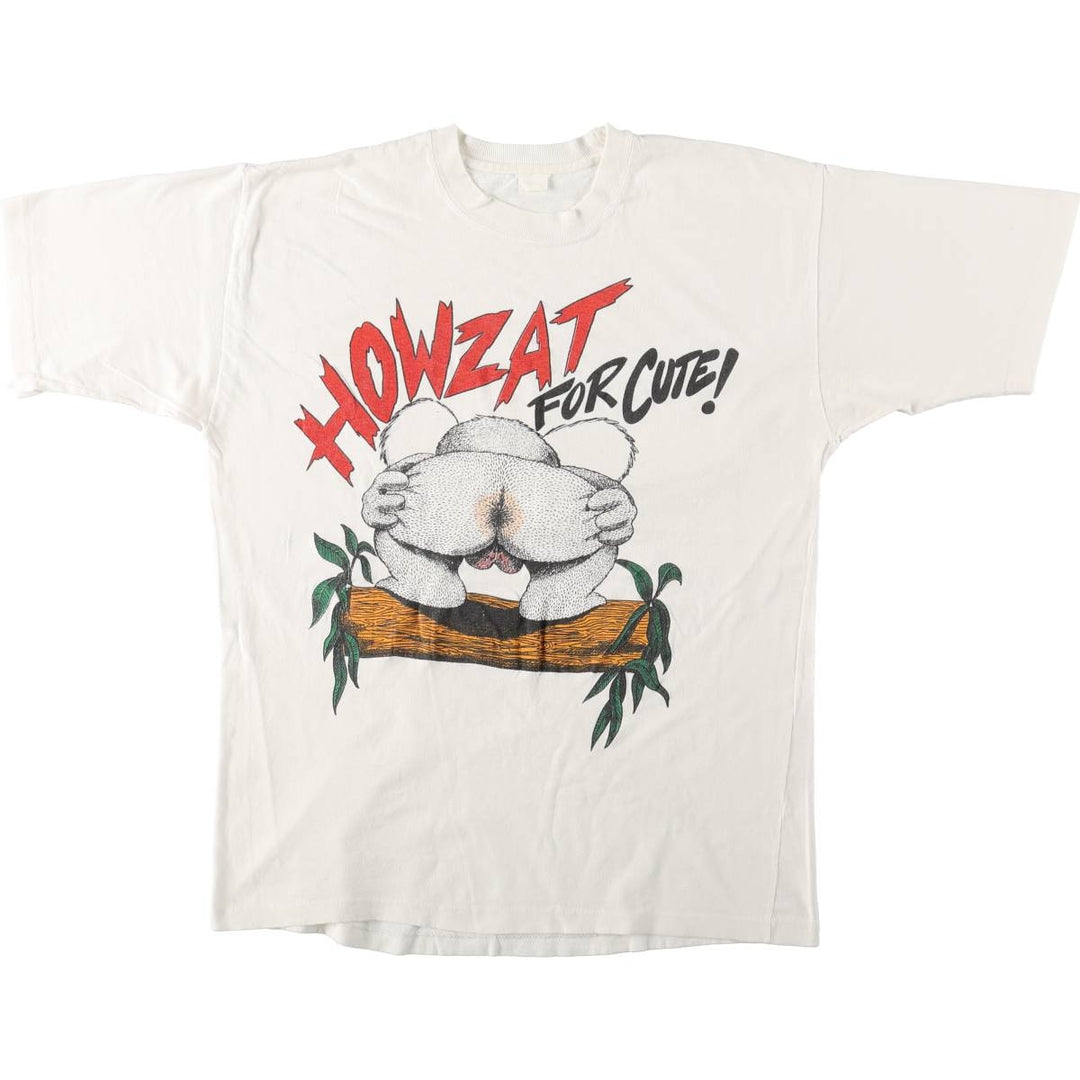 ~90'S Erotic Print T-Shirt, Men's Size M (Equivalent), Vintage unclear white type Vintage Second Hand