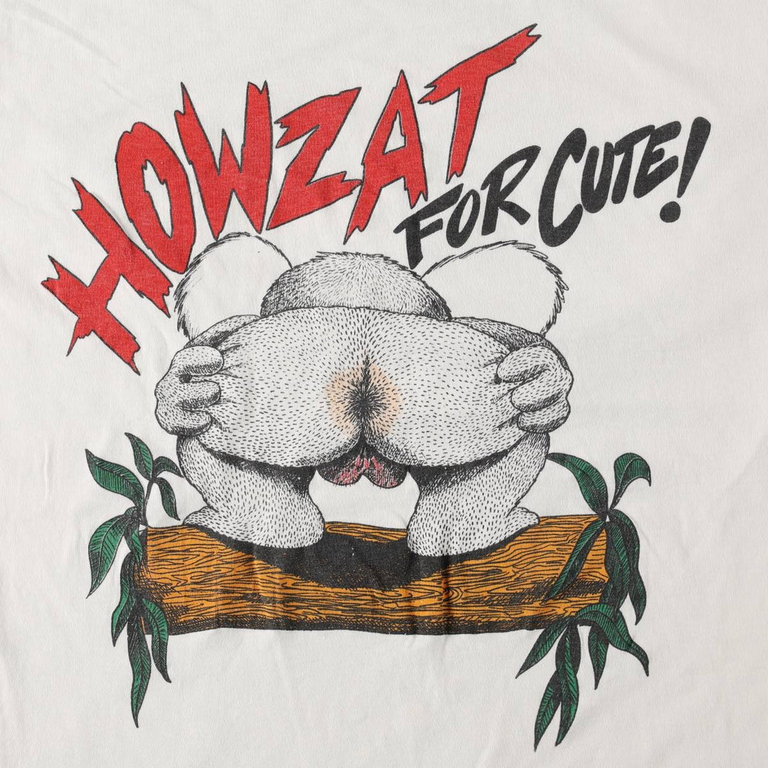 ~90'S Erotic Print T-Shirt, Men's Size M (Equivalent), Vintage unclear white type Vintage Second Hand