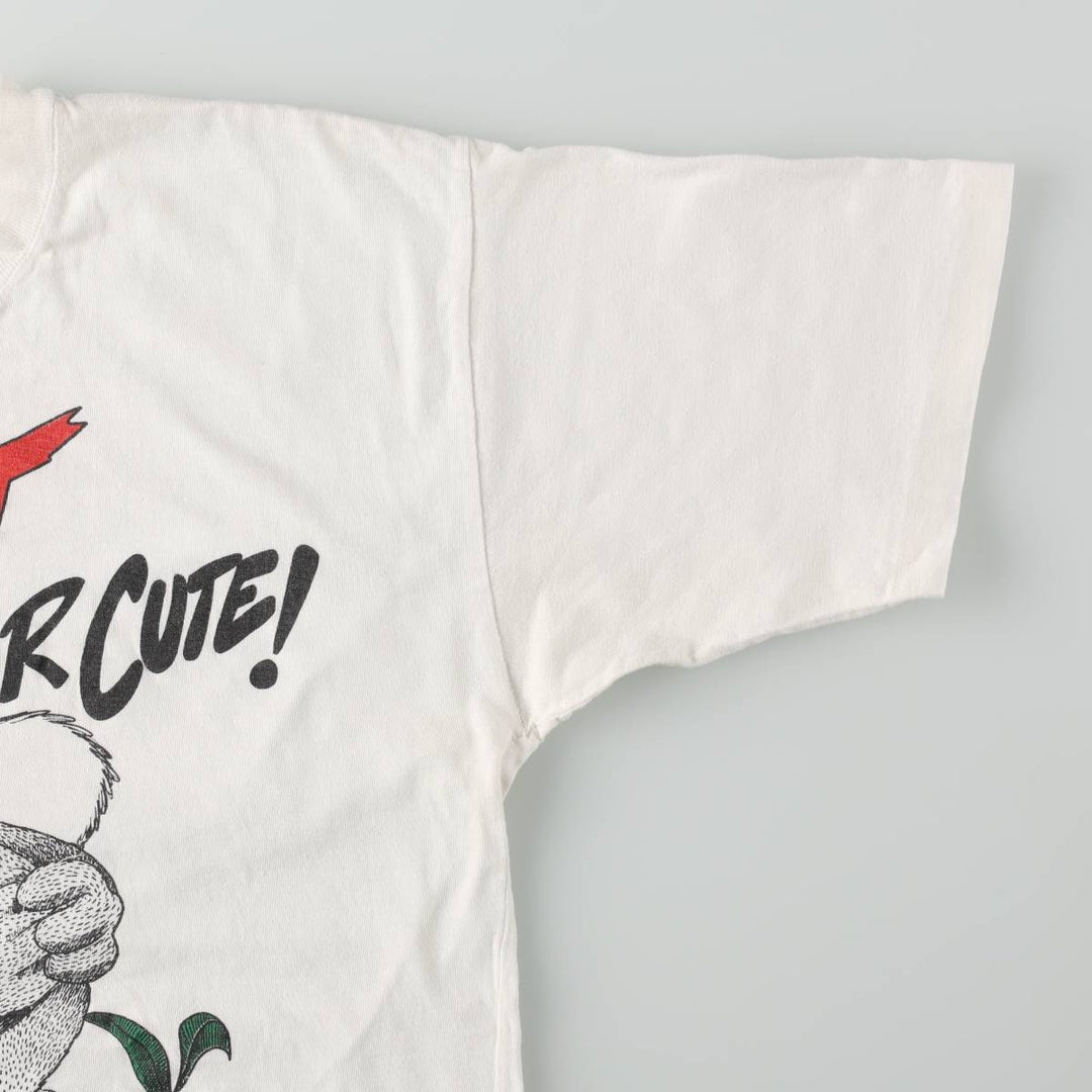 ~90'S Erotic Print T-Shirt, Men's Size M (Equivalent), Vintage unclear white type Vintage Second Hand