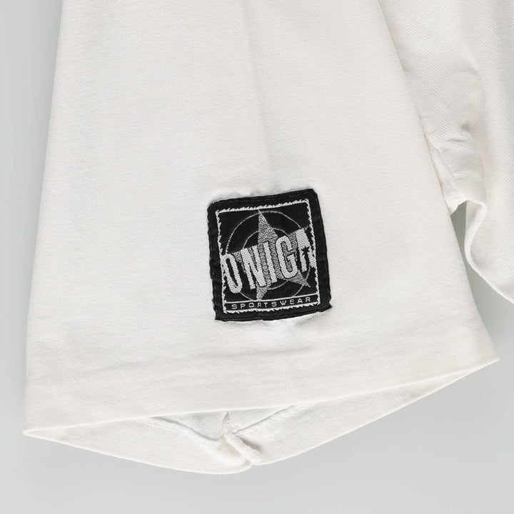 90'S ONIGA SPORTSWEAR Deja Vu Print T-Shirt, Made in Canada, Men's XL equivalent, Vintage cotton pale white type Vintage Second Hand
