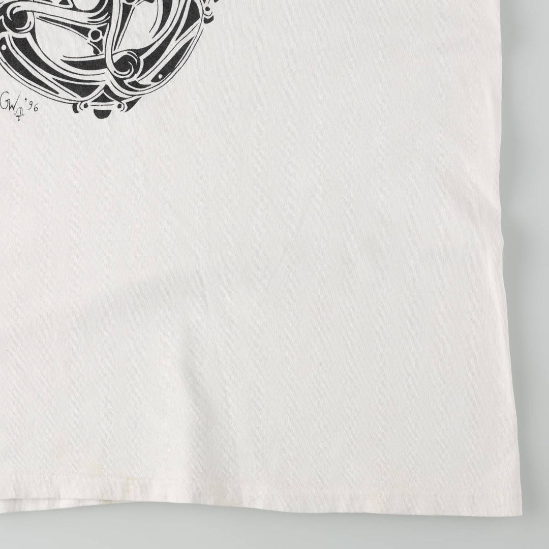 90'S ONIGA SPORTSWEAR Deja Vu Print T-Shirt, Made in Canada, Men's XL equivalent, Vintage cotton pale white type Vintage Second Hand