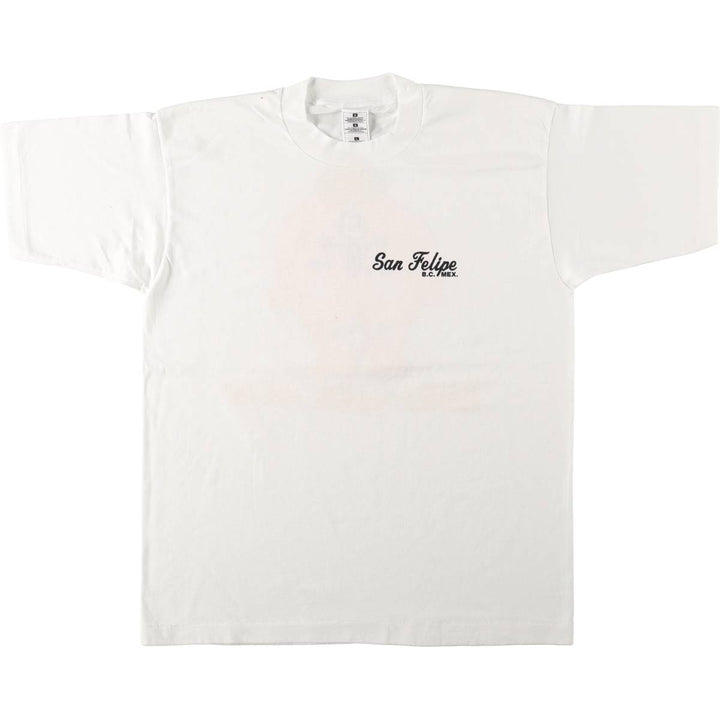 ~90'S Erotic Print T-Shirt, Men's Size L (Equivalent), Vintage cotton white type Vintage Second Hand