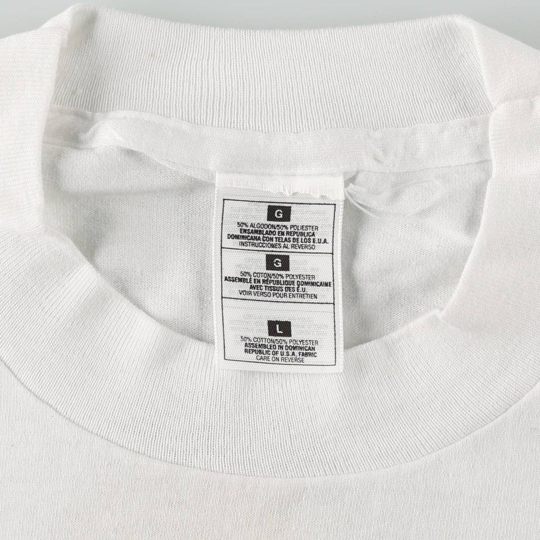 ~90'S Erotic Print T-Shirt, Men's Size L (Equivalent), Vintage cotton white type Vintage Second Hand
