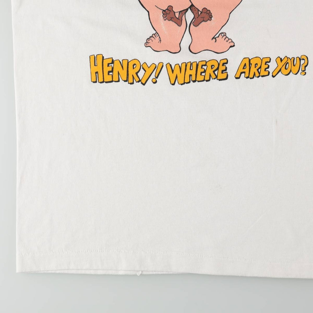 ~90'S Erotic Print T-Shirt, Men's Size L (Equivalent), Vintage cotton white type Vintage Second Hand