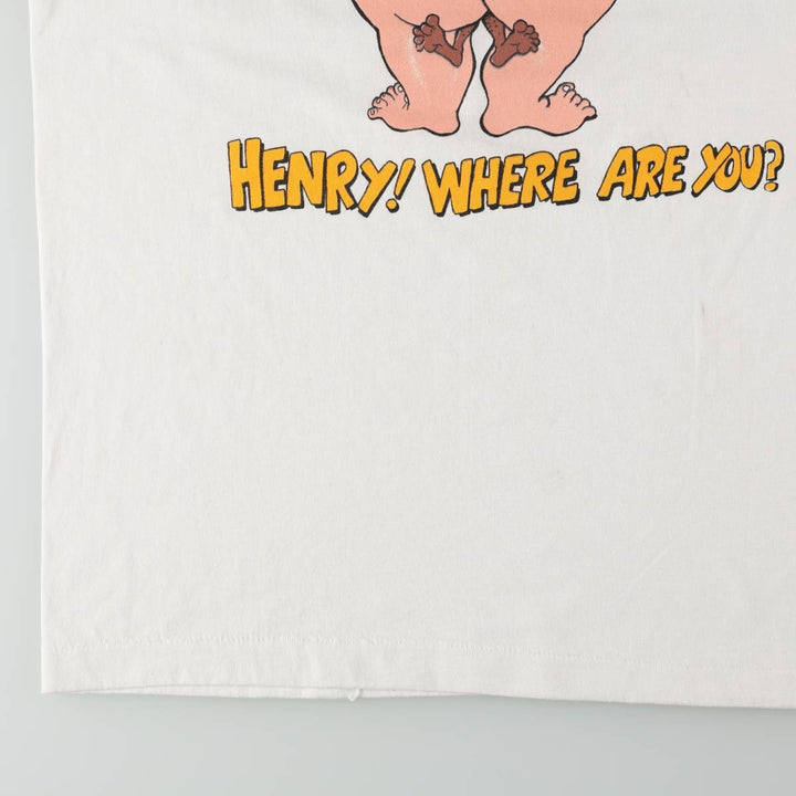 ~90'S Erotic Print T-Shirt, Men's Size L (Equivalent), Vintage cotton white type Vintage Second Hand