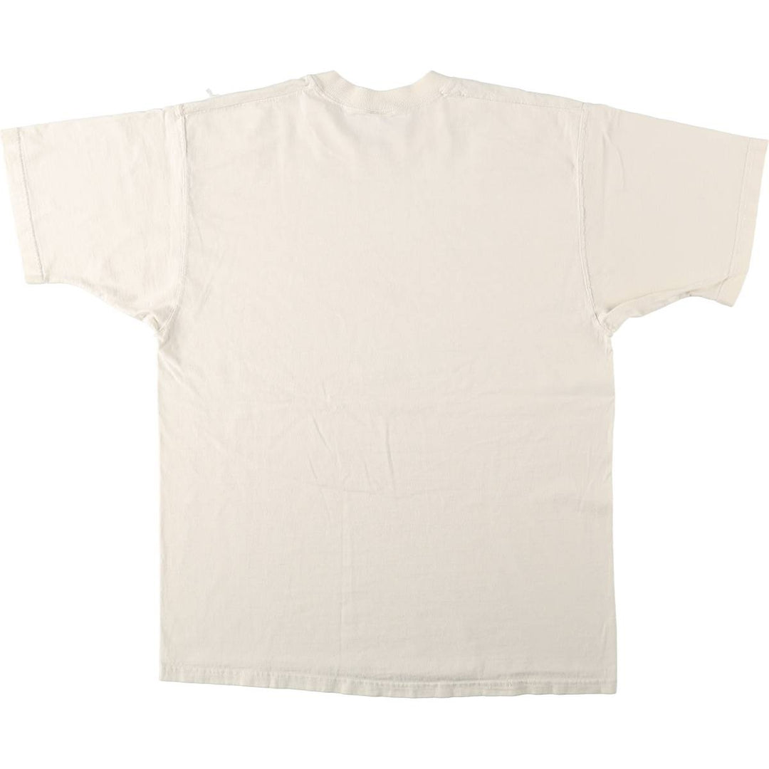 90s-00'S Fruit of the Loom Lofteez Floral Print T-Shirt, Made in USA, Men's Size L (approx.), Vintage cotton Beige type Vintage Second Hand