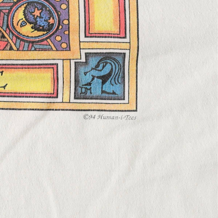 90'S Hanes Heavyweight Art T-Shirt, Men's XL equivalent, Vintage cotton white type Vintage Second Hand