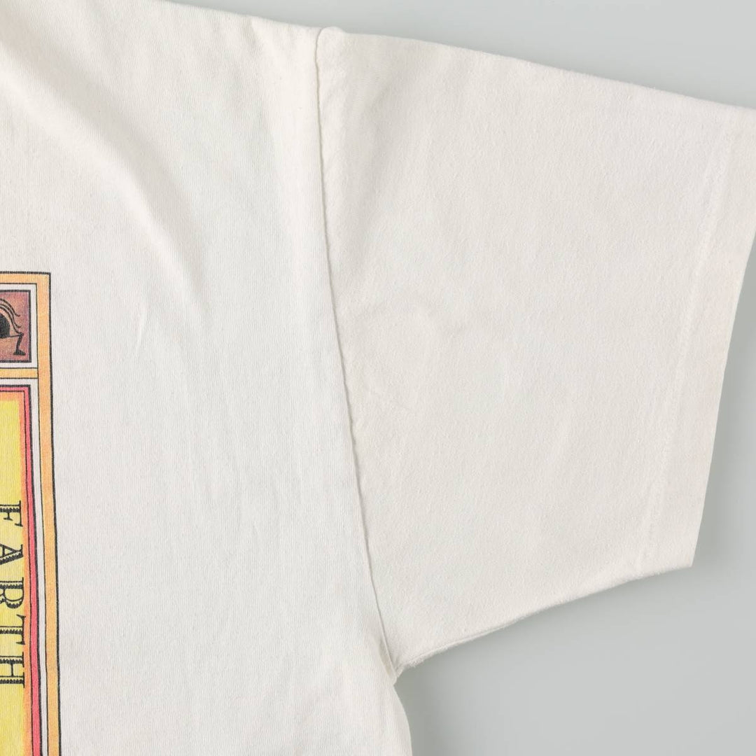 90'S Hanes Heavyweight Art T-Shirt, Men's XL equivalent, Vintage cotton white type Vintage Second Hand