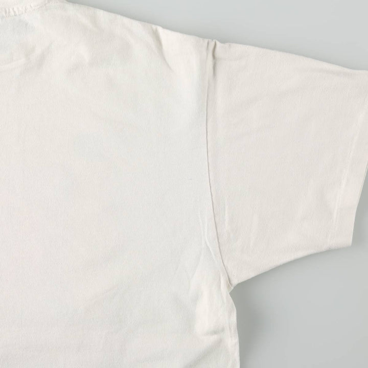 90'S Hanes Heavyweight Art T-Shirt, Men's XL equivalent, Vintage cotton white type Vintage Second Hand