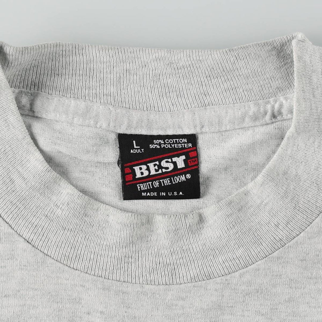 90'S Fruit of the Loom Masters Self-Defense Centers Print T-Shirt, Made in USA, Men's Size L (approx.), Vintage cotton gray type Vintage Second Hand
