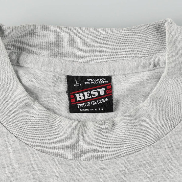 90'S Fruit of the Loom Masters Self-Defense Centers Print T-Shirt, Made in USA, Men's Size L (approx.), Vintage cotton gray type Vintage Second Hand
