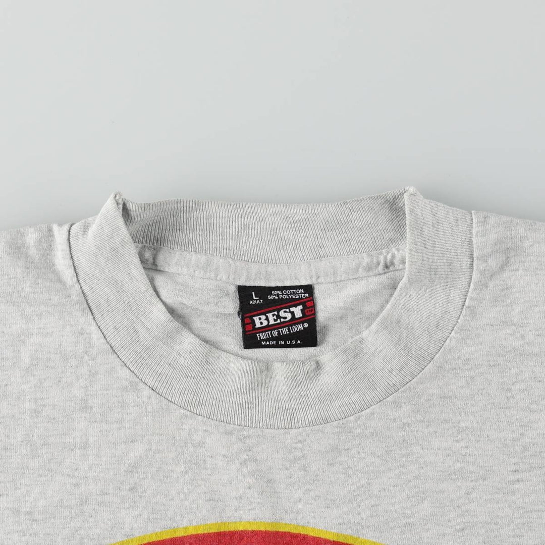 90'S Fruit of the Loom Masters Self-Defense Centers Print T-Shirt, Made in USA, Men's Size L (approx.), Vintage cotton gray type Vintage Second Hand