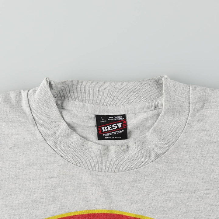 90'S Fruit of the Loom Masters Self-Defense Centers Print T-Shirt, Made in USA, Men's Size L (approx.), Vintage cotton gray type Vintage Second Hand