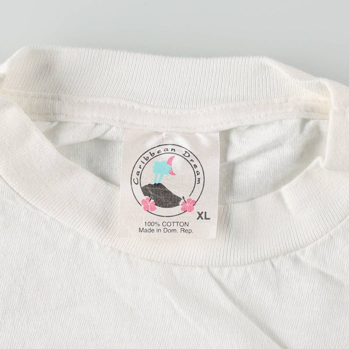 ~90'S Carlbbean Dream Council on Aging Print T-Shirt, Men's XL equivalent, Vintage cotton white type Vintage Second Hand
