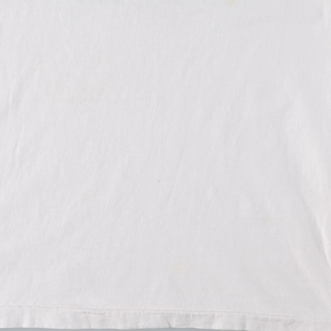 80'S Hanes BEEFY-T Blue Tag Floral Art T-Shirt Made in USA Men's XL Equivalent Vintage cotton white type Vintage Second Hand
