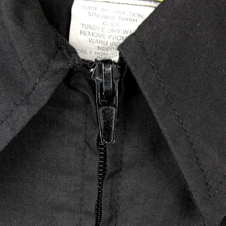 GUAYABERA Short-Sleeve Mexican Shirt, Cuban Shirt, Boxy Shirt, Men's Size XL (approx.) polyester black type Vintage Second Hand